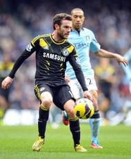 Chelsea's Juan Mata pictured during the match against Manchester City in Manchester on February 24, 2013